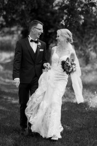 Brautpaar schwarz-weiß